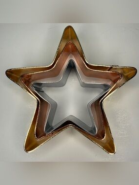 STARS Heavy Duty Cookie CUTTERS /SET 3 VARIOUS SIZES NESTING Baking